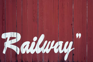 Red And White Railway Wallpaper