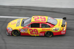 Red And Yellow Kevin Harvick Car Wallpaper