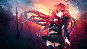 Red Anime Angel Wings Wallpaper