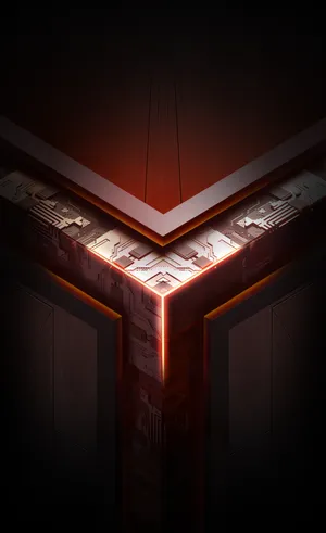 Red Asus Rog Phone Logo Wallpaper