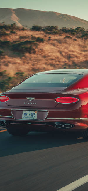 Red Bentley Car Iphone Wallpaper