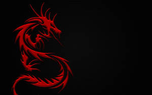 Red Black Embossed Dragon Wallpaper