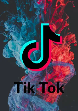 Red Blue Tiktok Logo Wallpaper