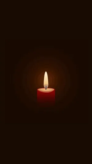 Red Candle Minimalist Iphone Wallpaper