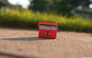Red Cassette Tape As Boombox Wallpaper