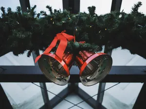 Red Christmas Bells Wallpaper