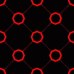 Red Circle Honeycomb Wallpaper