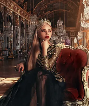 Red Couch Princess Sit Down Wallpaper