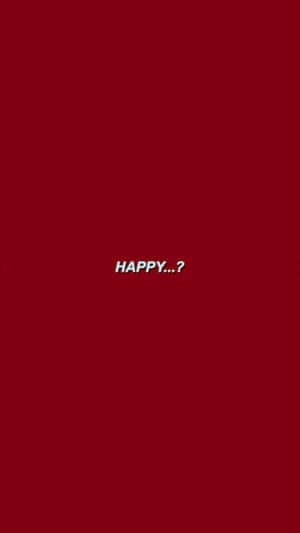 Red Cute Aesthetic Happy Wallpaper
