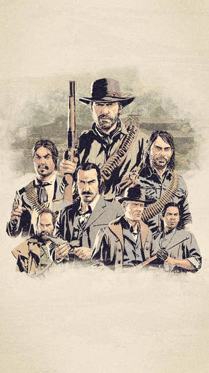 Red Dead Iphone Character Art Wallpaper