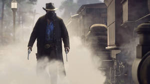 Red Dead Redemption 2 4k Dust Fog Train Wallpaper