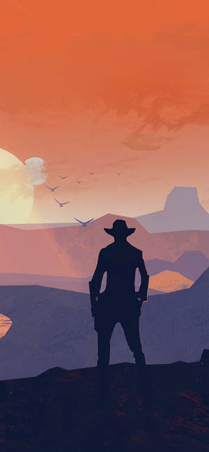 Red Dead Redemption Colorful Vector Art Wallpaper