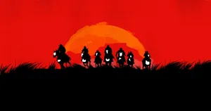 Red Dead Redemption2 Silhouette Art Wallpaper