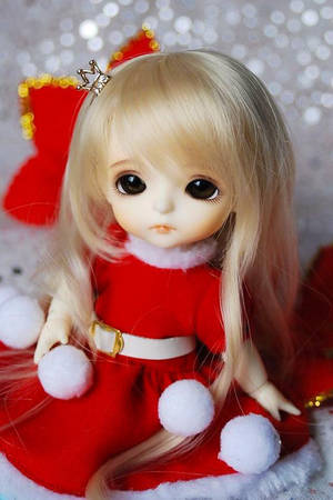 Red Dress Doll Wallpaper