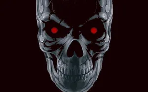 Red Eyed Skull Horror Wallpaper