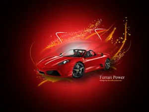 Red Ferrari Sports Car Wallpaper