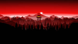 Red Firewatch Tower Wallpaper