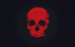 Red Gangster Skull Wallpaper