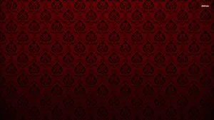 Red Gothic Victorian Pattern Wallpaper