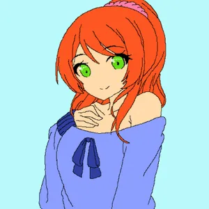 Red Haired Anime Girl Green Eyes Wallpaper