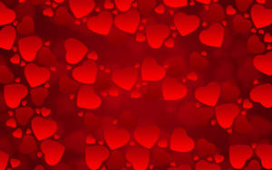 Red Hearts Of Love Floating Wallpaper