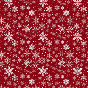 Red Holiday Snowflakes Pattern Wallpaper