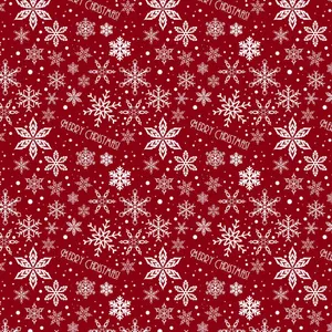 Red Holiday Snowflakes Pattern Wallpaper