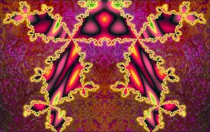 Red Illusion Abstract Art Wallpaper