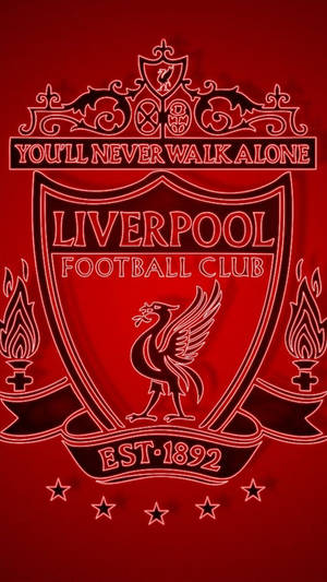 Red Liverpool Football Club Logo Wallpaper