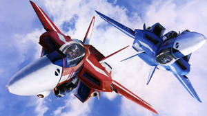 Red Macross Jet Wallpaper