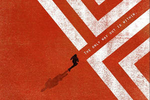 Red Maze Runner Out Is Within Poster Wallpaper