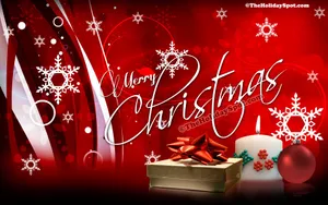 Red Merry Christmas Wallpaper