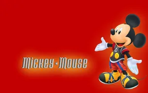Red Mickey Mouse Background Wallpaper