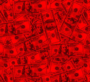 Red Money Cash Raining Wallpaper