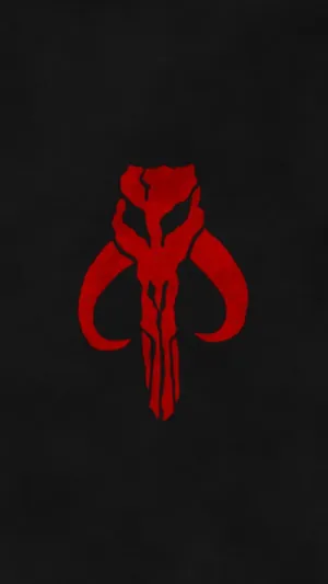 Red Mythosaur Skull The Mandalorian Iphone Wallpaper