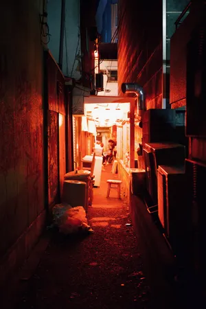 Red Narrow Street Wallpaper