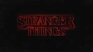 Red Neon Title Stranger Things Wallpaper