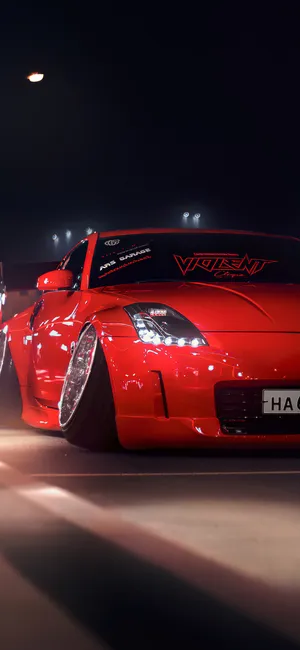 Red Nissan 350z Iphone Wallpaper