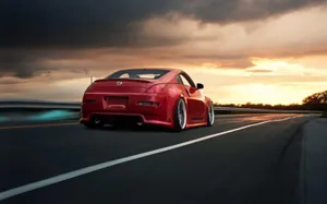 Red Nissan 350z Iphone Lock Screen Wallpaper