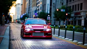 Red Nissan Silvia S14 Wallpaper