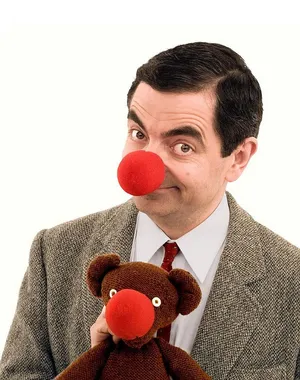 Red Nosed Man With Teddy Bear Wallpaper