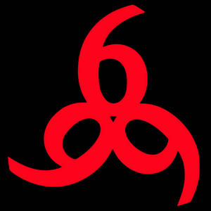 Red Number Triskelion Wallpaper