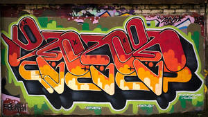 Red Orange Graffiti Laptop Wallpaper