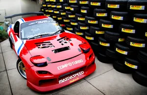 Red Racing Mazda Rx7 Wallpaper