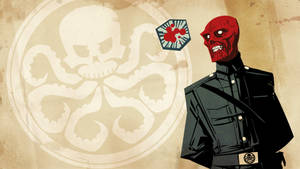 Red Skull Of Hydra Organization Wallpaper