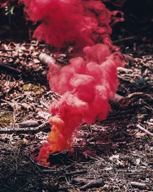 Red Smoke On Ground Wallpaper