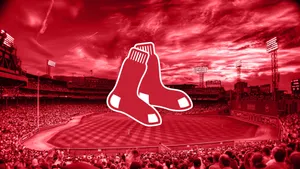Red Sox Over A Red Field Wallpaper