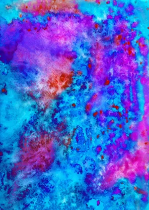 Red Spots Watercolor Blue Wallpaper