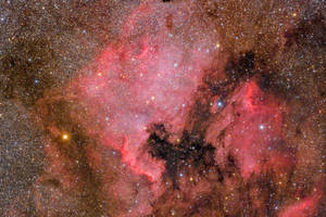 Red Starry Galaxy Universe Wallpaper