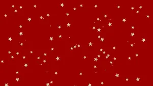 Red Stars Christmas Laptop Wallpaper